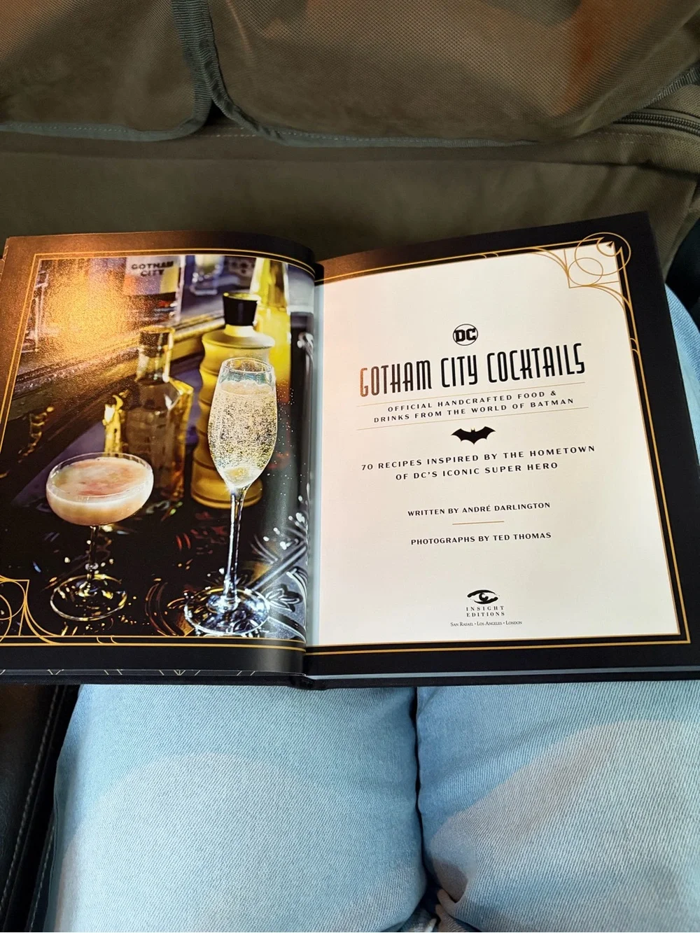 DC Gotham City Cocktails Cookbook - Black & Gold Hardcover